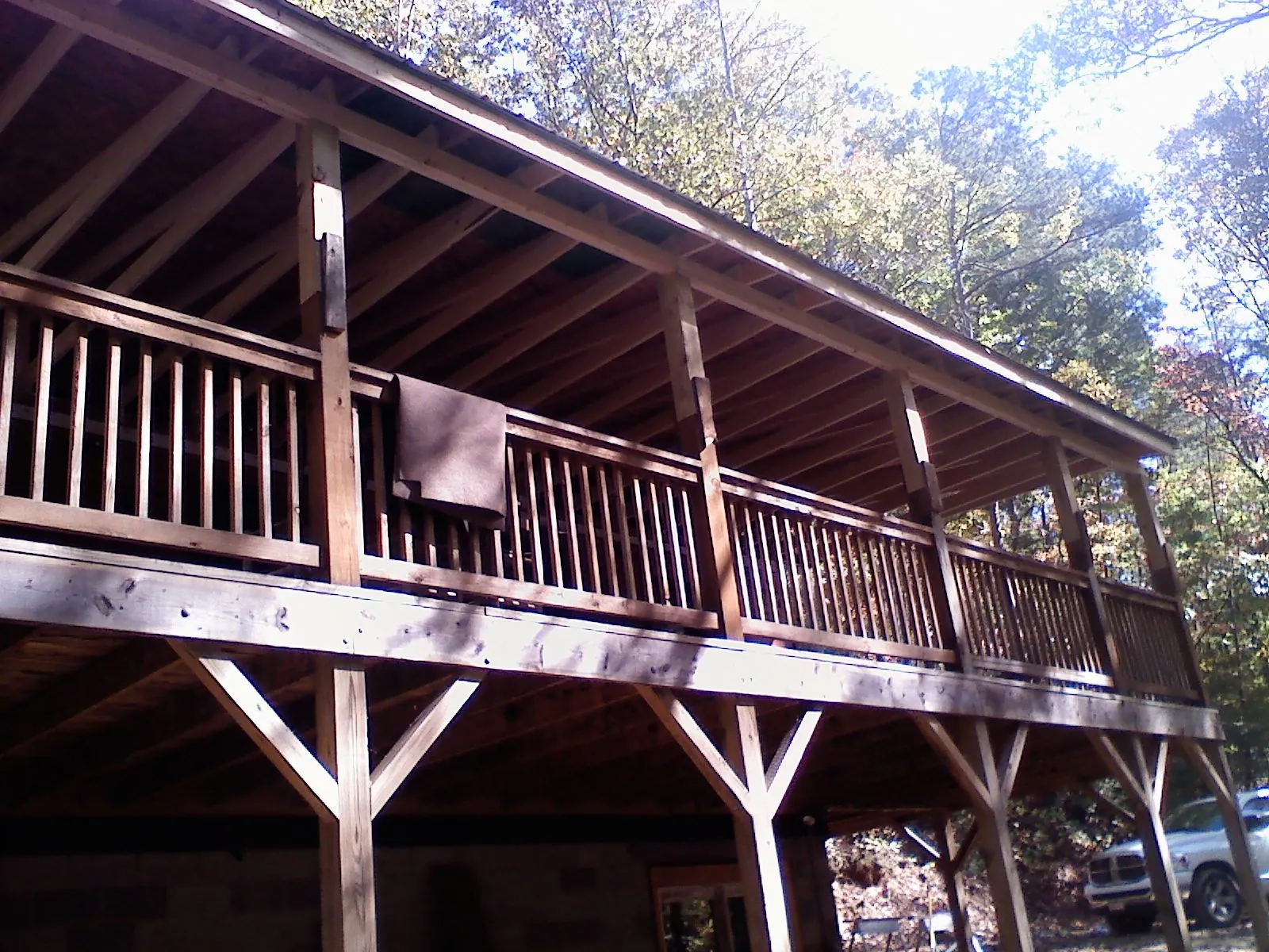 Timber framing under a new elevated porch and deck — Roof Leak Repair in Mount Ulla by Roofing Brothers